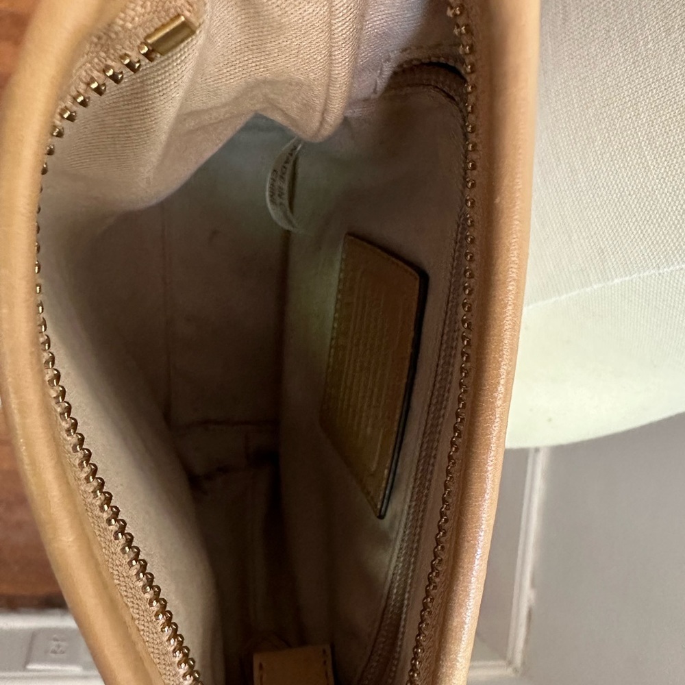 Coach Tan Leather Small Crossbody Tassel Bag - Picture 3 of 9